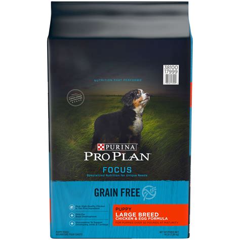 Purina Pro Plan Grain Free Large Breed Focus Chicken And Egg Formula Dry