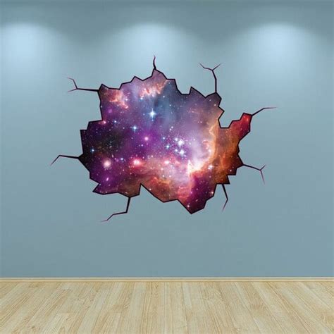 Galaxy Wall Decal Outer Space Sticker Mural Outer Space Etsy