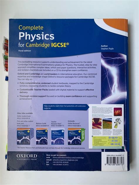 Cambridge Igcse Physics Textbook Third Edition Oxford University Press Hobbies And Toys Books