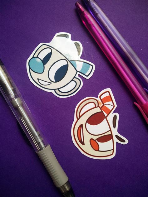 Cuphead Stickers Cuphead Mugman Etsy Canada