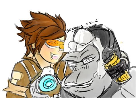 Tracer And Winston Sketch By Blizzary On Deviantart