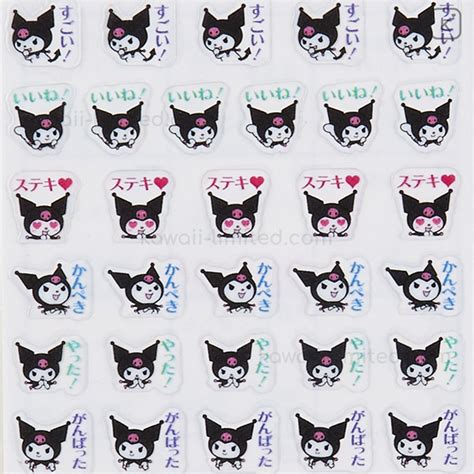 Japan Sanrio Transparent Sticker Kuromi Kawaii Limited