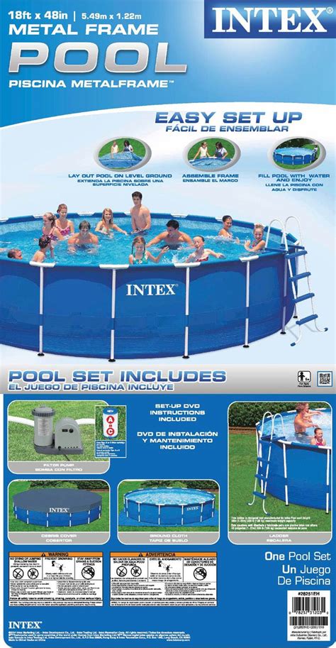Intex 18 X 48 Metal Frame Swimming Pool Set With 1500 Pump 28251eh