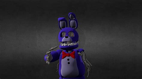 Withered Bonnie With A Face Fnaf Download Free 3d Model By Sadman26