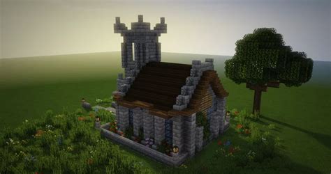 One Chunk Medieval Church Minecraft Map