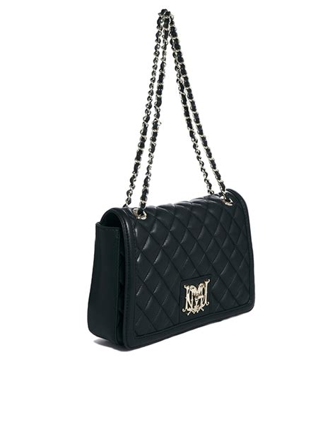 Shop with easy & secure checkout. Love Moschino Quilted Logo Shoulder Bag in Black - Lyst