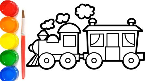 Gambar Mewarnai Kereta Api Sederhana Untuk Anak Paud Dan Tk Images