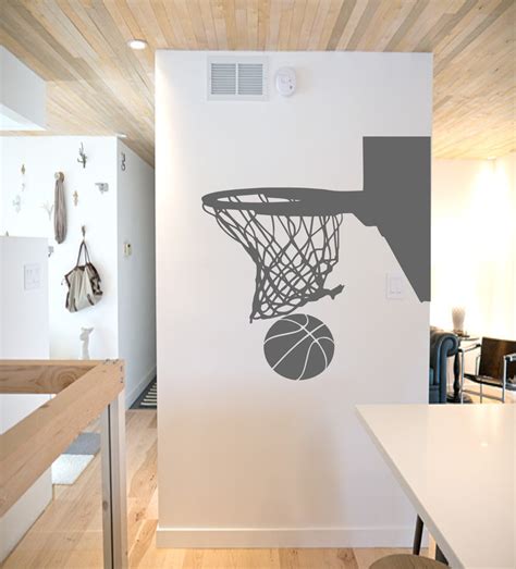 Basketball Hoop Wall Decal Basketball Wall Decor Basketball Etsy
