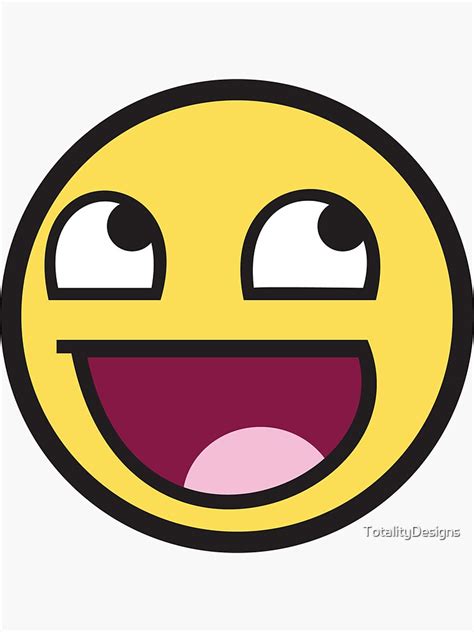 Awesome Face Funny Meme Smiley Emoticon Sticker For Sale By
