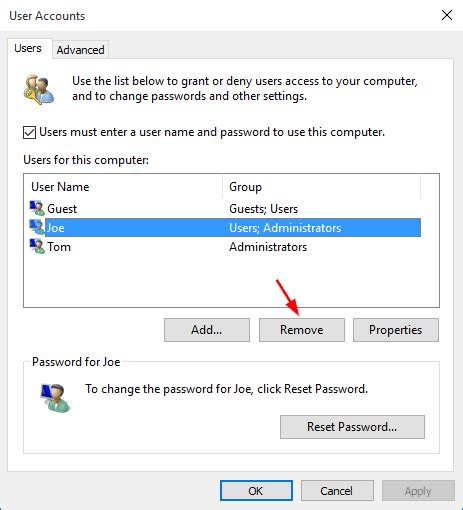 Deleting a user account will permanently remove the user account from your computer, along with all the files. 5 Ways to Delete A Local Account in Windows 10 | Password ...