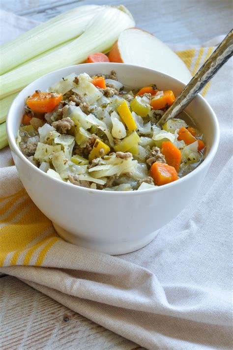 Today's cabbage soup is part of my soupin15 series, meaning that it's a homemade soup that's ready in under 15. Turkey and Vegetable Cabbage Soup