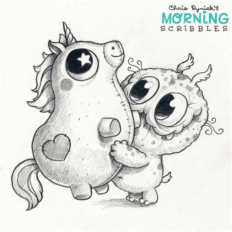 Morningscribbles By Chris Ryniak Monster Drawing Scribble Art Cute Monsters Drawings