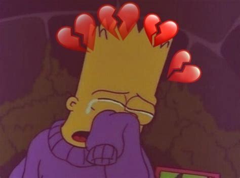 Remedy for a broken heart sad bart simpson mood edit. Who hurt you Bart? shared by Smokey Q on We Heart It