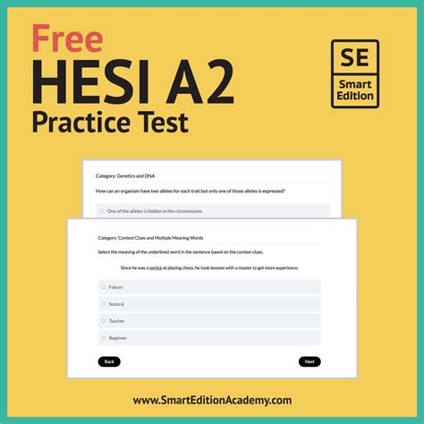 Free Hesi A2 Practice Test Smart Edition Academy