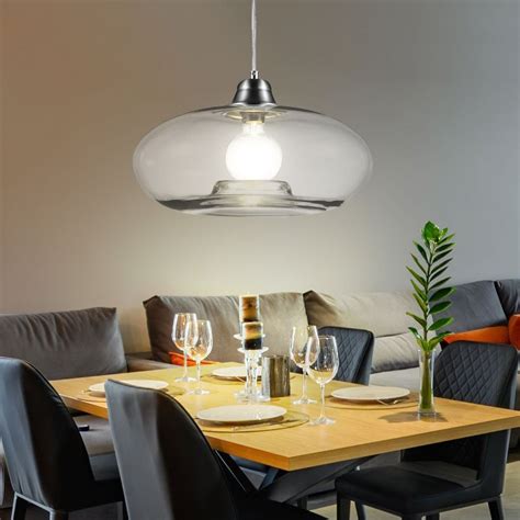 etc-shop Pendelleuchte, Hängelampe Glas Vintage Pendelleuchte