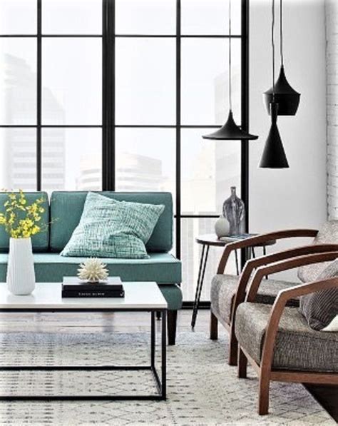 It is the perfect choice for contemporary or transitional interiors. Mid-century modern living room design. Classy, minimalist and just our style! Free shipping ju ...