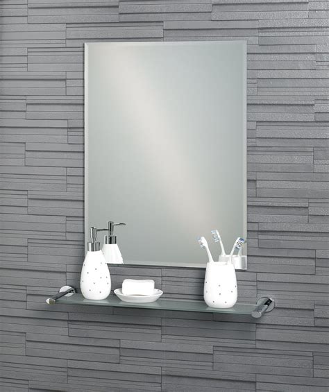 Buy Frameless Rectangular Bevelled Edge Small Fairmont Bathroom Mirror 1 Back2bath