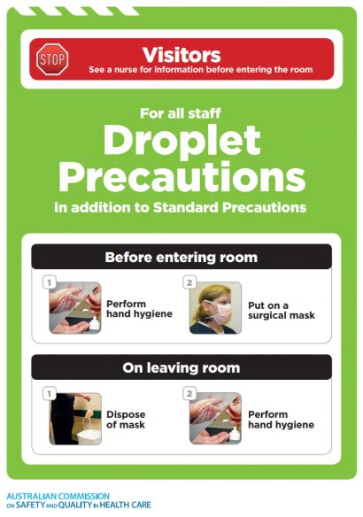 Approach 3 Droplet Precautions Photo Australian Commission On Safety