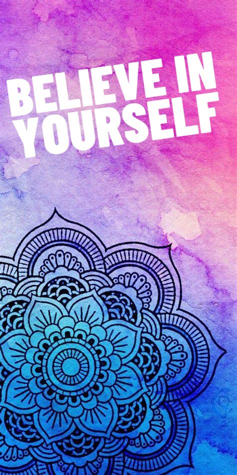 Believe In Yourself Calm Mandala Hd Phone Wallpaper Peakpx