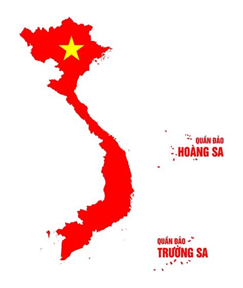 Vector bản đồ Việt Nam gồm quần đảo Hoàng Sa Trường Sa