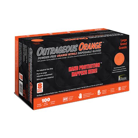 Outrageous Orange 1000 Gloves Case Atlantic Safety Products