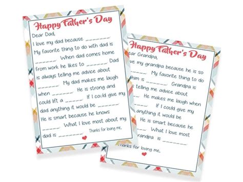 Free Printable Letter For Fathers Day