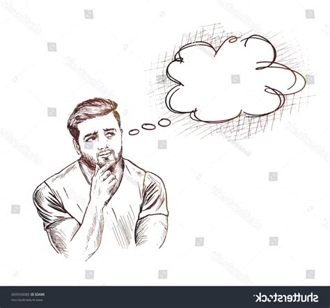 Person With Thought Bubble Drawing The Quotes