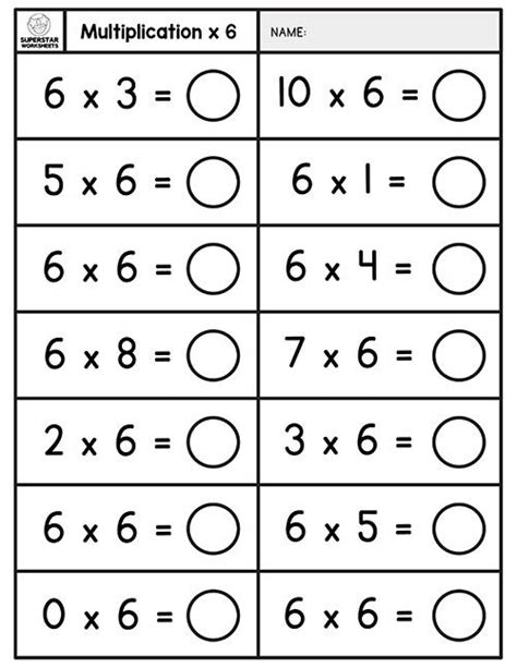 Simple Multiplication Printables And Worksheets Easy S In 2020