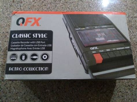 Qfx Retro 39 Shoebox Cassette Tape Recorder Auxusb Built In Mic Ebay