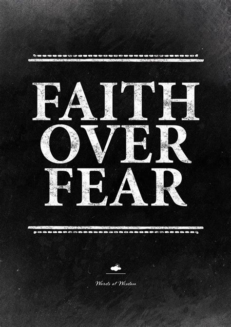 Faith Over Fear Word Art Printable Quotes Quote Posters Etsy