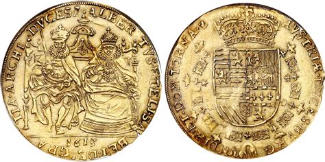 Albert Und Isabella Von Spanien 1598 1621 2 Souverain Dor 1613 Delm