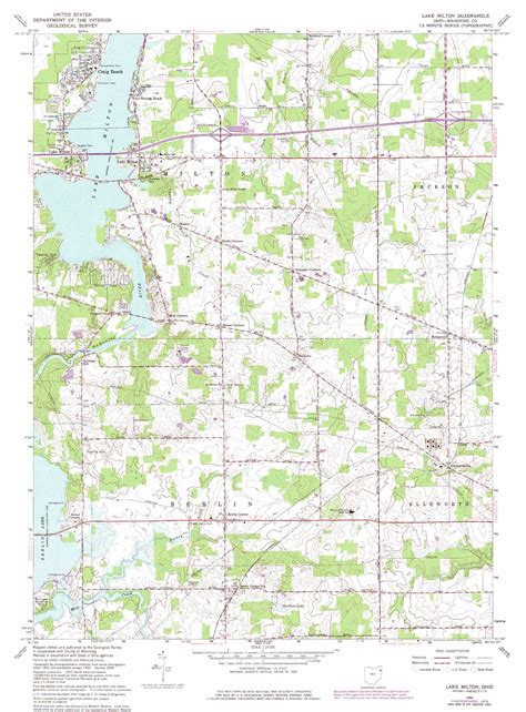 Lake Milton Topographic Map 124000 Scale Ohio