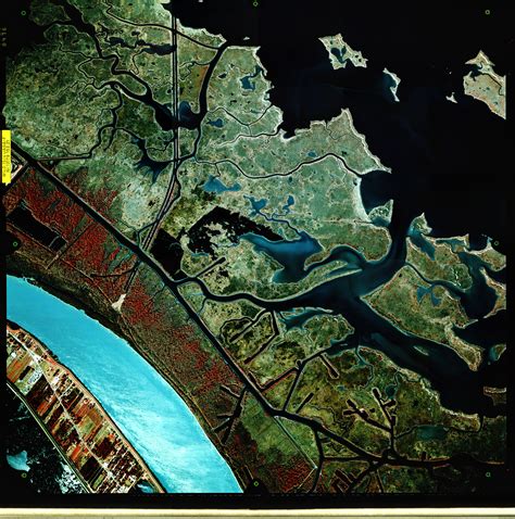 Mississippi River Delta Louisiana Coastwide Aerial Photography 2001