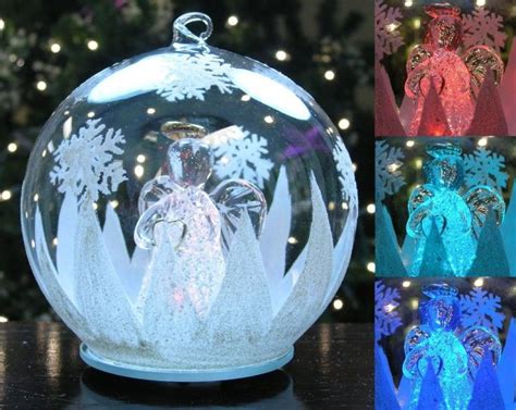 Led Glass Globe Christmas Tree Ornament Christmas