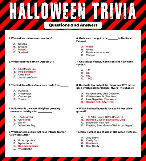 8 Best Printable Halloween Trivia For Adults