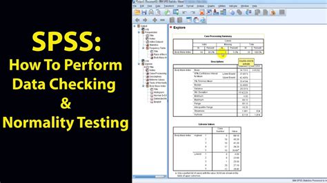 The null hypothesis for this test of normality is that the data are normally distributed. SPSS: How To Perform Data Checking And Normality Testing ...
