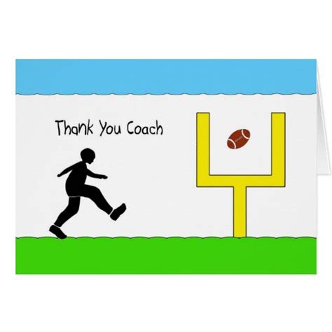 Football Thank You Coach Stationery Note Card Zazzle