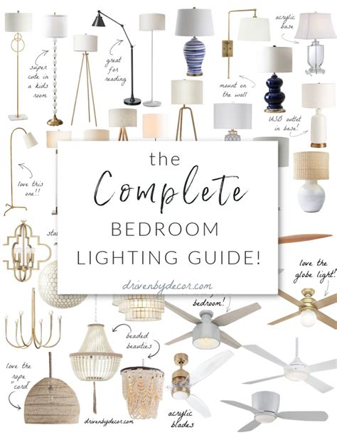 Steps for adding overhead lighting: Bedroom Light Fixtures: The Complete Guide! | Driven by Decor