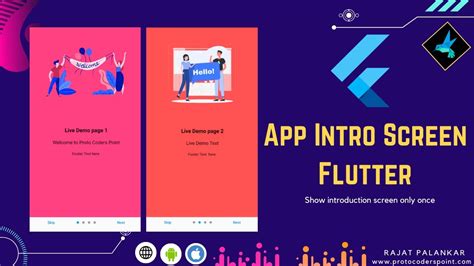 App Intro Screens Flutter Introduction Screen A Welcome Screen To New