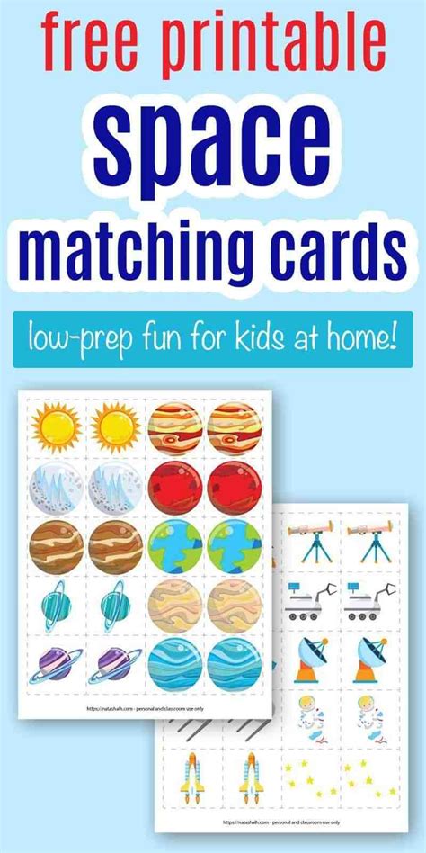 Free Printable Space Matching Game And Solar System Matching Cards