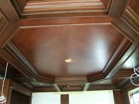 Make sure the longest beams will run parallel to the ceiling joists so they will be properly. wood coffered ceiling kits | Wood coffered ceiling ...
