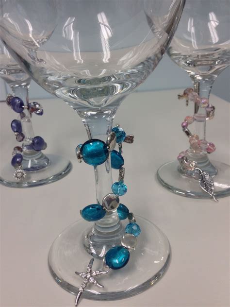 Beaded Wine Glass Markers Wine Glass Charms Wine Glass Markers Glass Marker