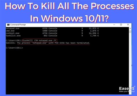 How To Kill All The Processes In Windows 1011 Easeus