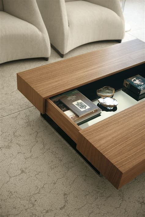 Discover our modern and luxury italian dining tables. Porada - Spot Coffee Table w/ Slide Open Storage | Coffee ...