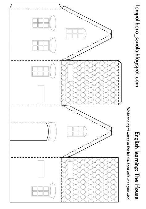 Image Result For Printable Foldable Houses Paper House Template