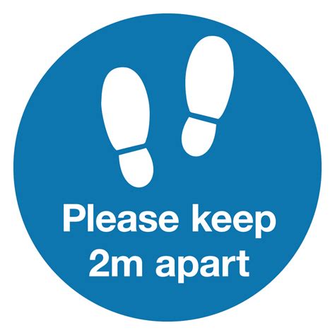Please Keep A 2m Distance Safety Sign Coronavirus Signage