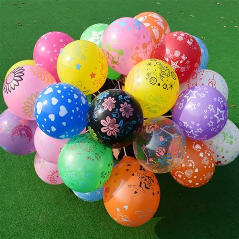 Buy 200pcs Good Quality Flower Print Latex Balloons