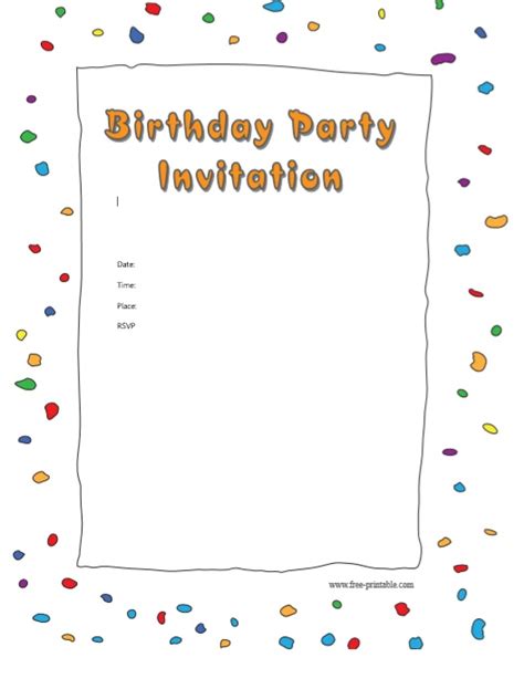 Free Printable Birthday Invitation Templates For Word Printable Templates