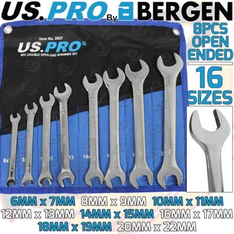 Us Pro Double Open End Spanner Set 6mm 22mm Metric Wrench Open Ended