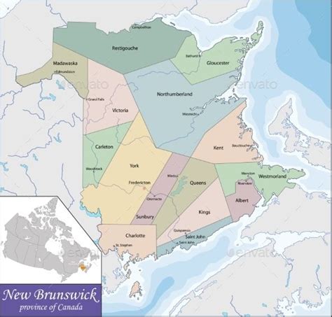 Map Of New Brunswick New Brunswick Saint John New Brunswick Fredericton